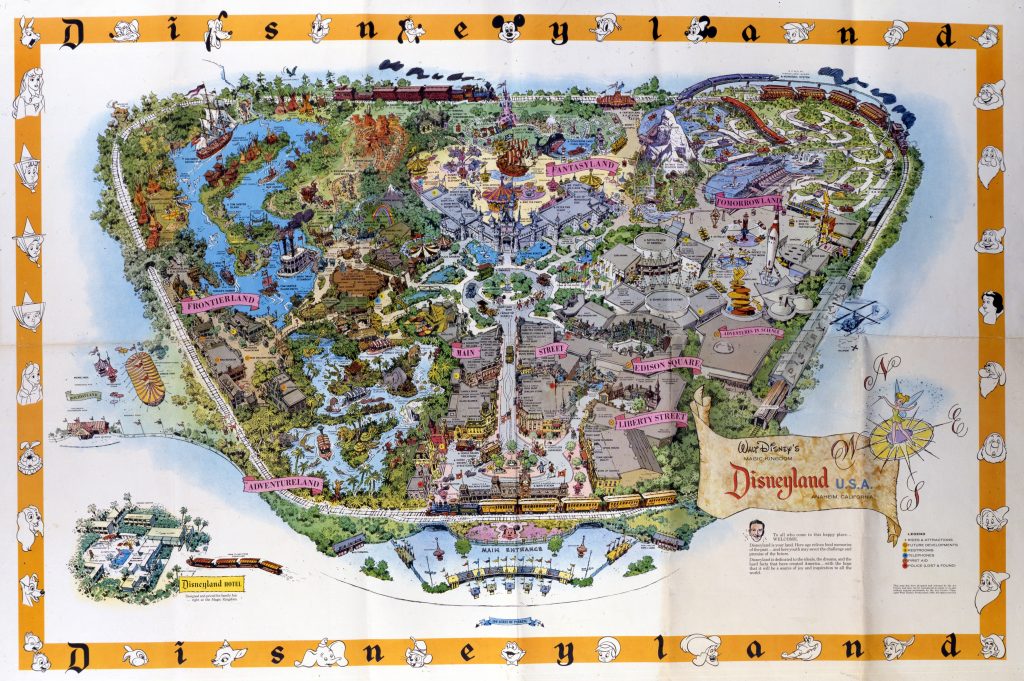 Disneyland's Evolution Through Maps Design & Architecture