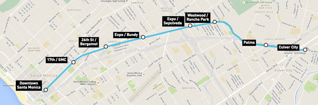 Expo Line Los Angeles Map Map